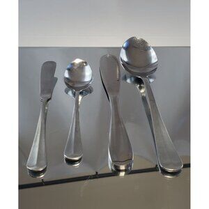 Rogers Co Stainless Korea Butter Table Spoons & Knives Silverware Flatware 4pcs